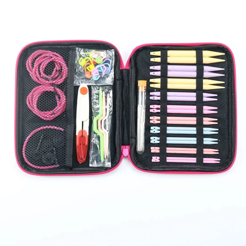 Circular Knitting Needles for Weaving Pins Needle Tools with Bag