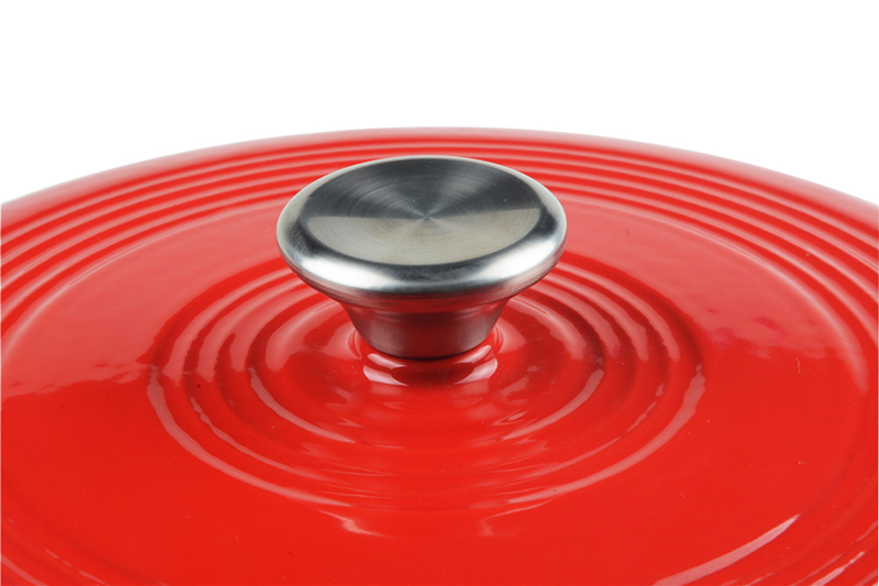 Heavy Duty Enameled Cast Iron Dutch Oven with Dual Handles Cast Iron Thermal Cooker with Cover