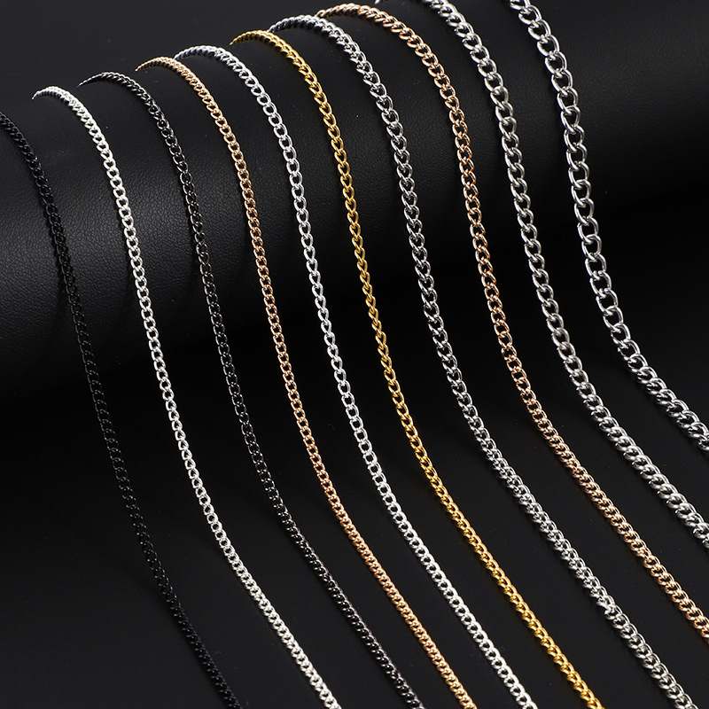 Factory Wholesale Multi Size Stainless Steel 1.5/2/2.4/3/4mm Ball Chain Necklace Beaded Chain
