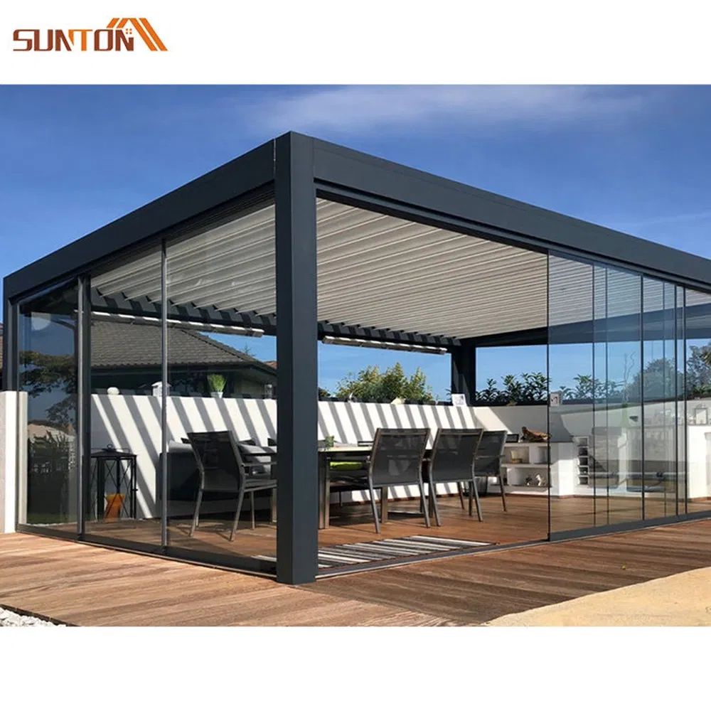 Sun Shade Remote Control Electric Outdoor Aluminum Pergola Patio Roof System
