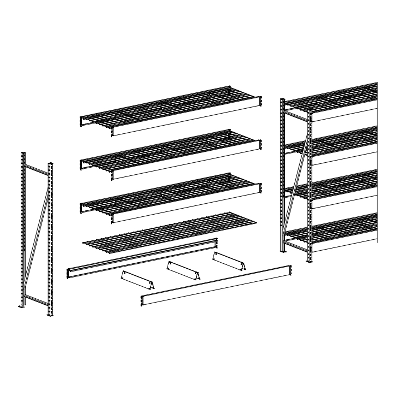 Sturdy Gold Metal Display Rack with Adjustable Wire Shelving