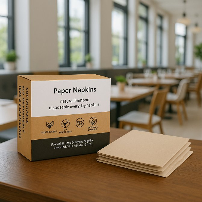 Soft 2-Ply Dinner Napkin Paper for Restaurant and Catering Use