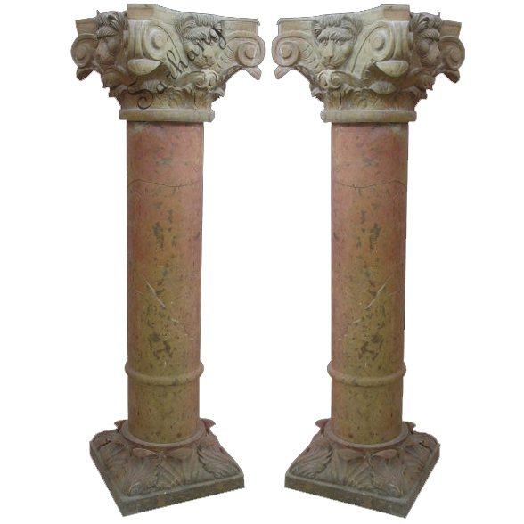 Customized Outdoor Building Decoration Pillars Natural Stone Marble Roman Column