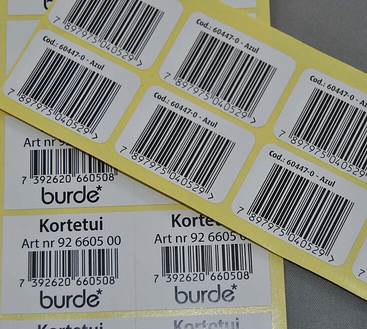 Custom Black Printing Bar Code Labels