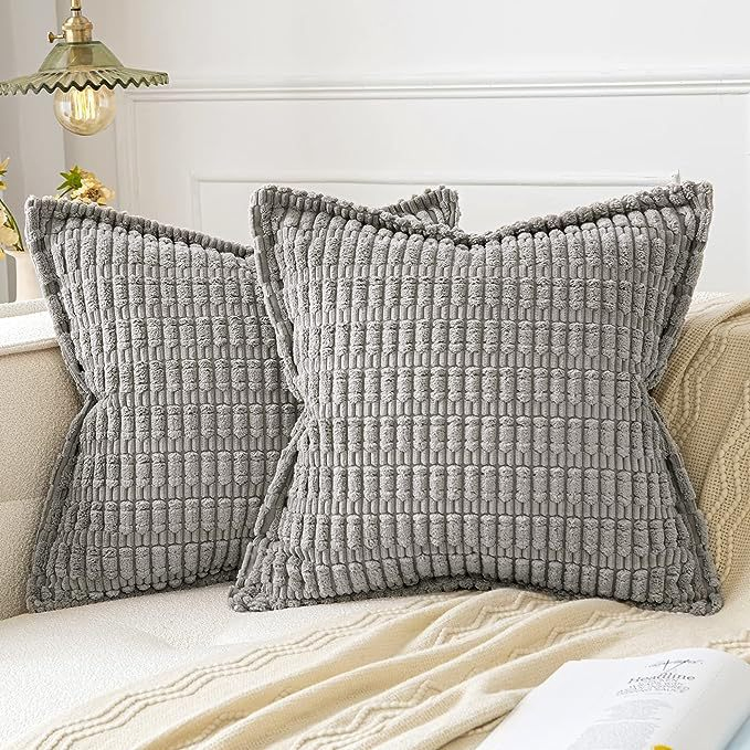 Stripe Corduroy Sofa Decorative Brilliant Bright Colors Velvet Custom Sofa Cushion Cover Bulk Throw Pillow Case