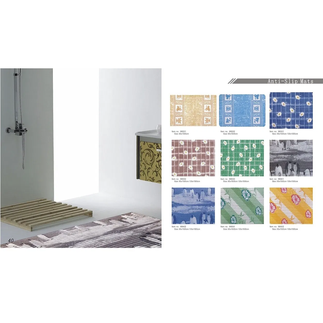 PVC Foamed Anti Slip Printed Mat