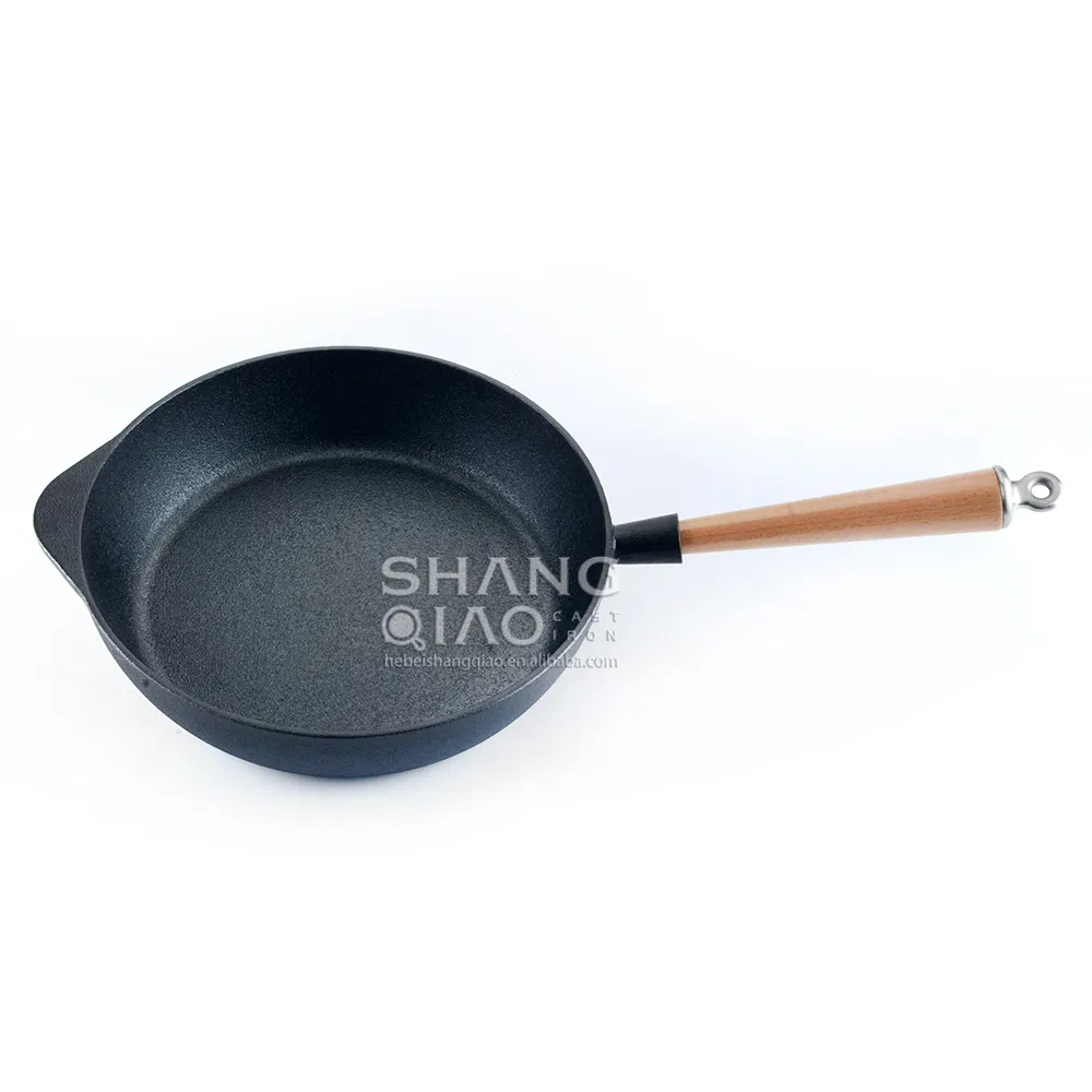 Чугунная сковорода-вок для жарки, 28 см
