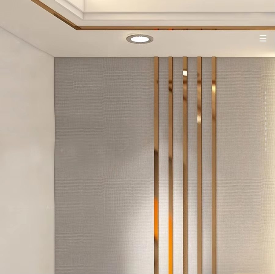 India 201 304 Stainless Steel T Shape Strip Golden Mirror Tile Trim T Patti for Door Frames