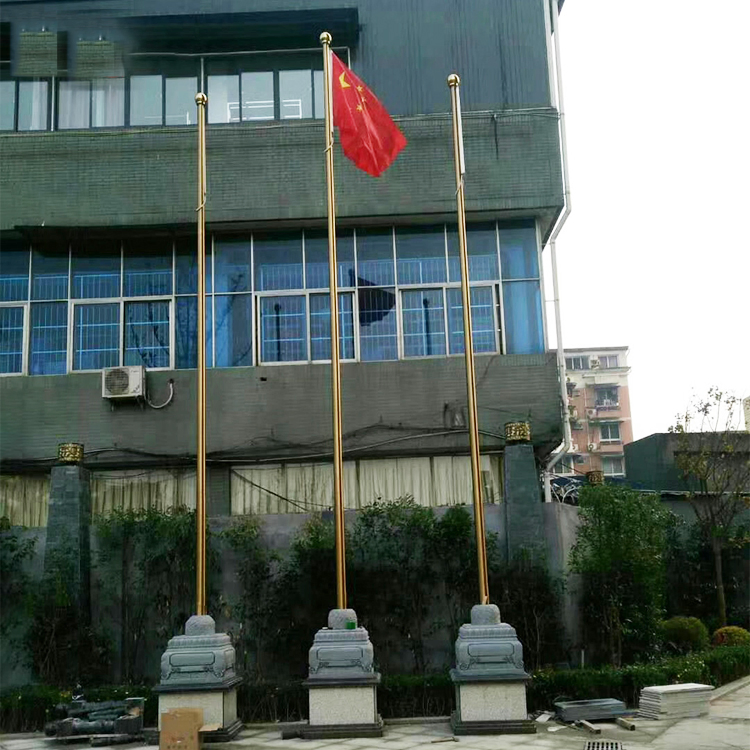 Customized Mast Flagpoles Standing Floor Office Flagpole Pulley Flagstaff Flag Pole for Sale