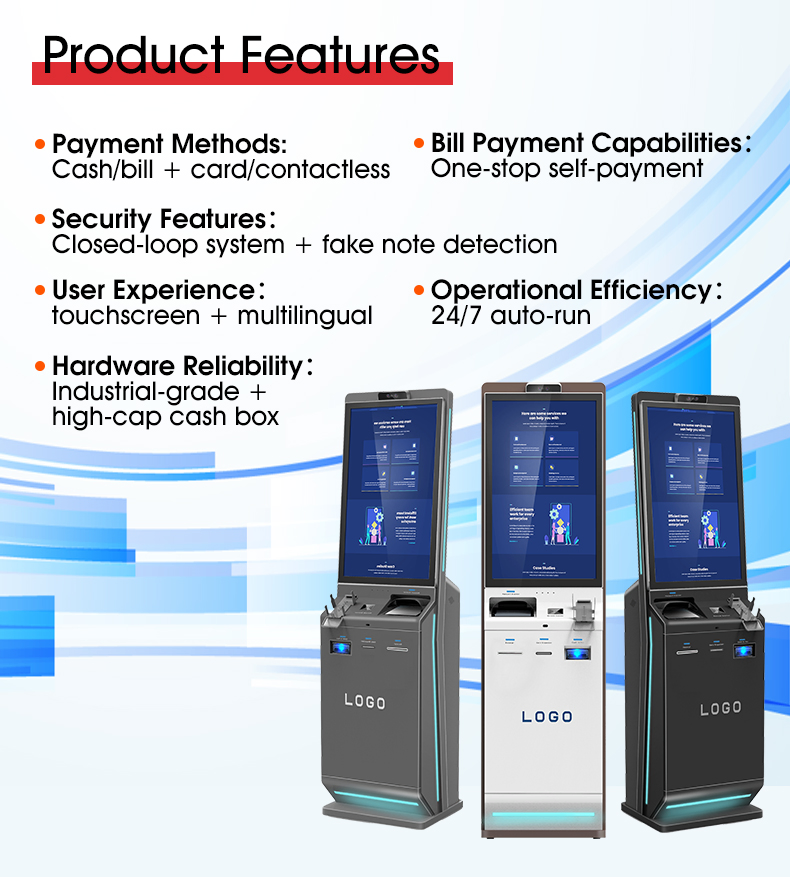 15+Manufacturer OEM/ODM 21.5inch Cash Self Service Kiosk Cash Dispenser Kiosk