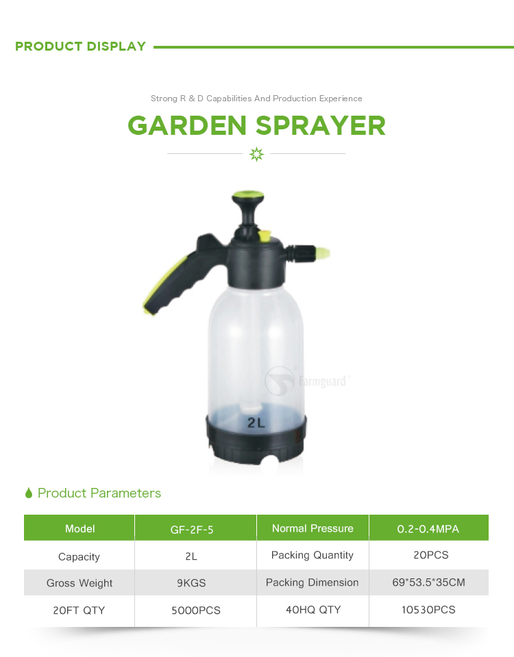 2L Pressure Garden Handheld Sprayer Home Water Pump Sprayer