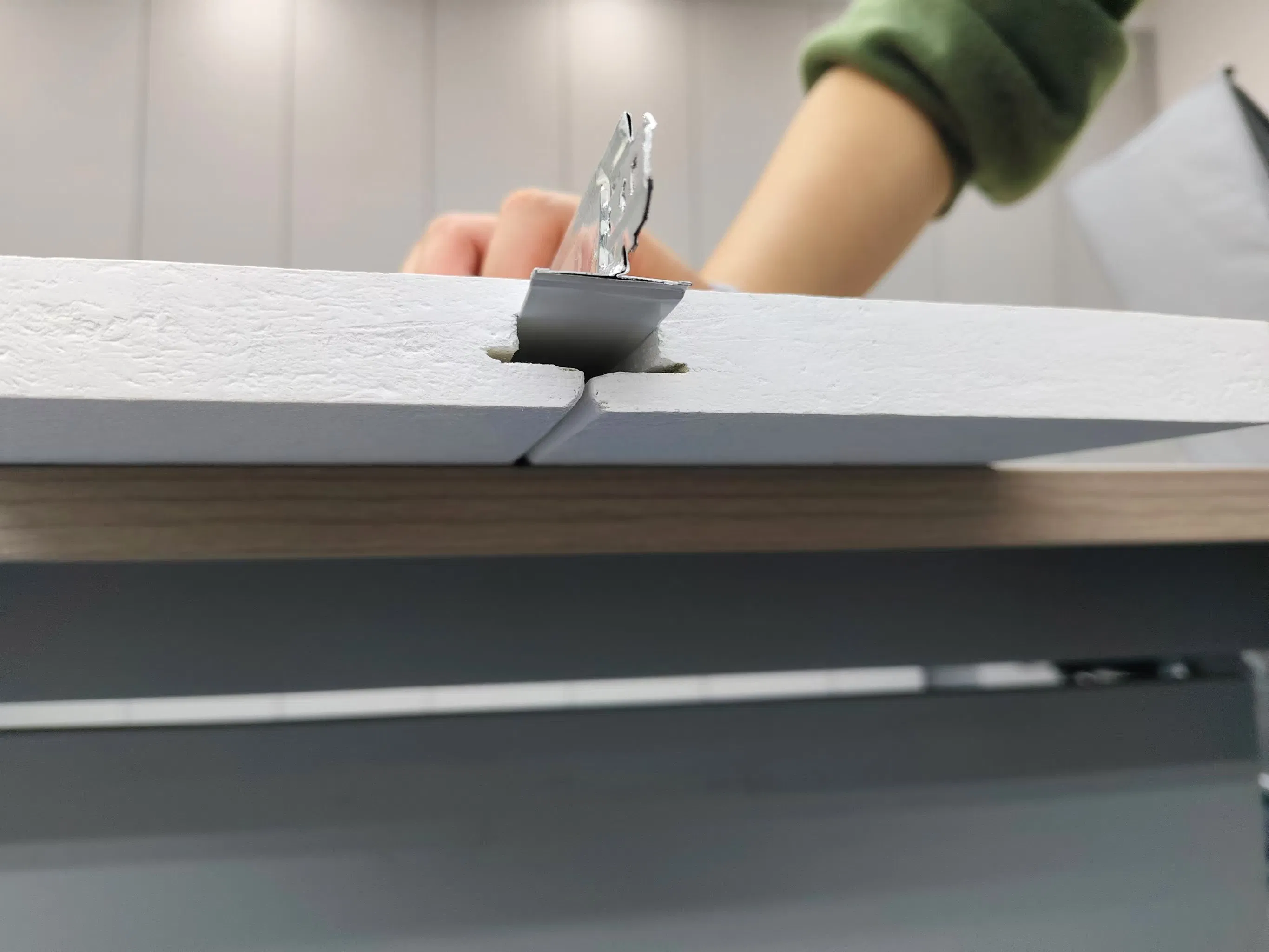 Nrc 0.9 Sound Insulation Fireproof Fully Concealed Edge Rockwool Suspended Ceiling Board
