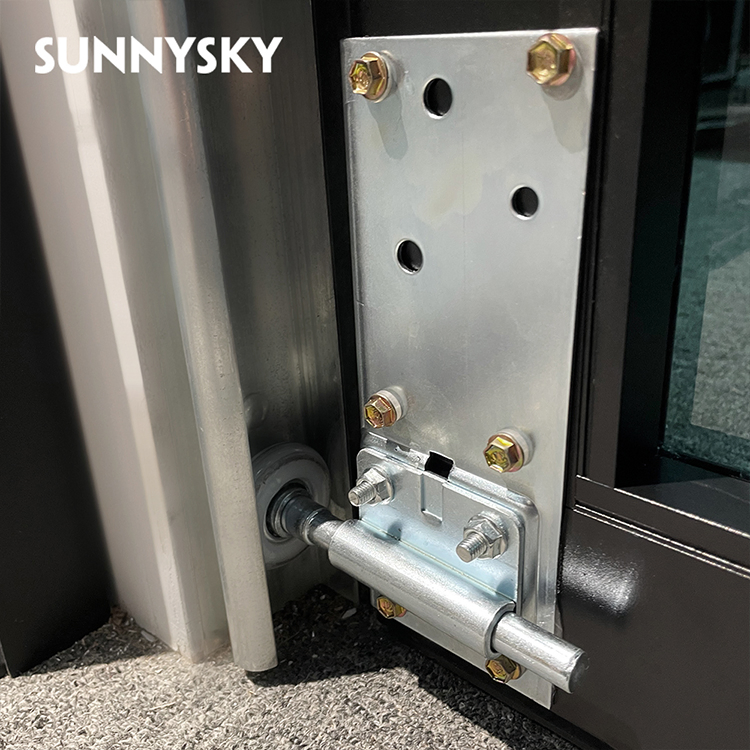 Contemporary Modern Black Color Garage Door Aluminum Frosted Glass Sectional Garage Doors for Homes