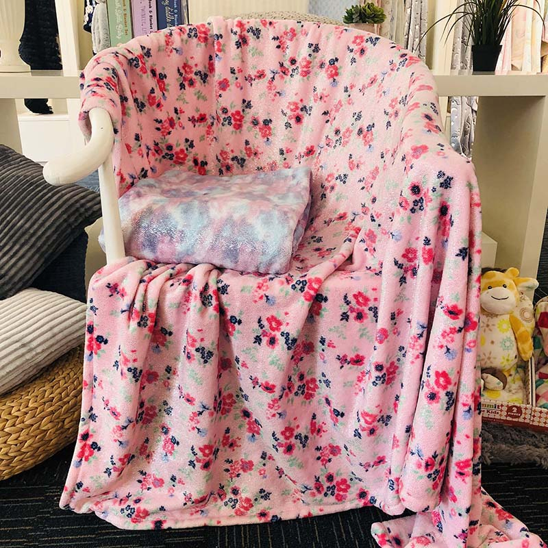 100% Polyester Print Foil Flannel Blanket of Back Brushed