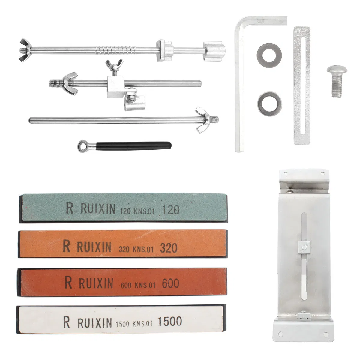 4 Sharpening Stones Full Metal Fixed-Angle Knife Sharpener Kit Bl17169