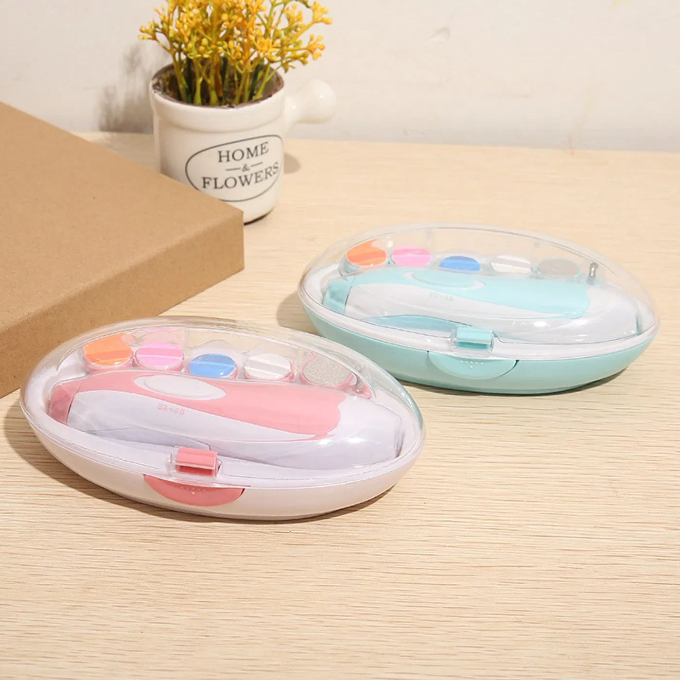 Electric Nail Trimmer Clippers 6 in 1 Baby Nail File Grooming Kit Manicure Set for Newborns