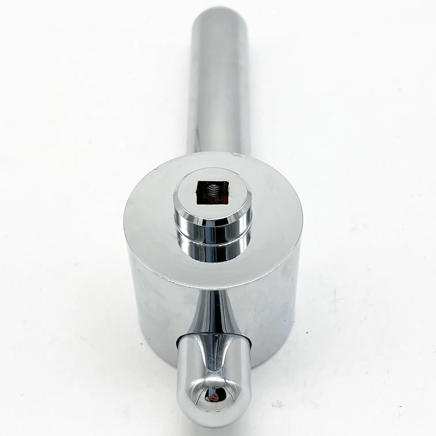 Bright Chrome Durable 3 Spoke Gun Safe Handle with a Round Shaft