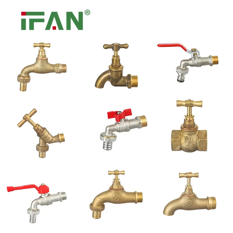 Латунный водоразборный кран (бибок) 1/2"-1" IFAN