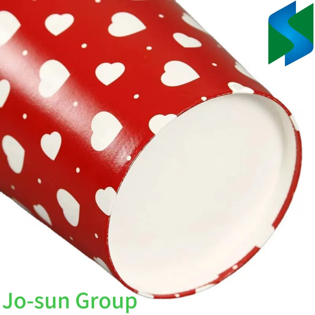 Disposable Thickened Kraft Paper Soup Bucket Sealed Waterproof and Oil-Proof Printing Red Love Heart