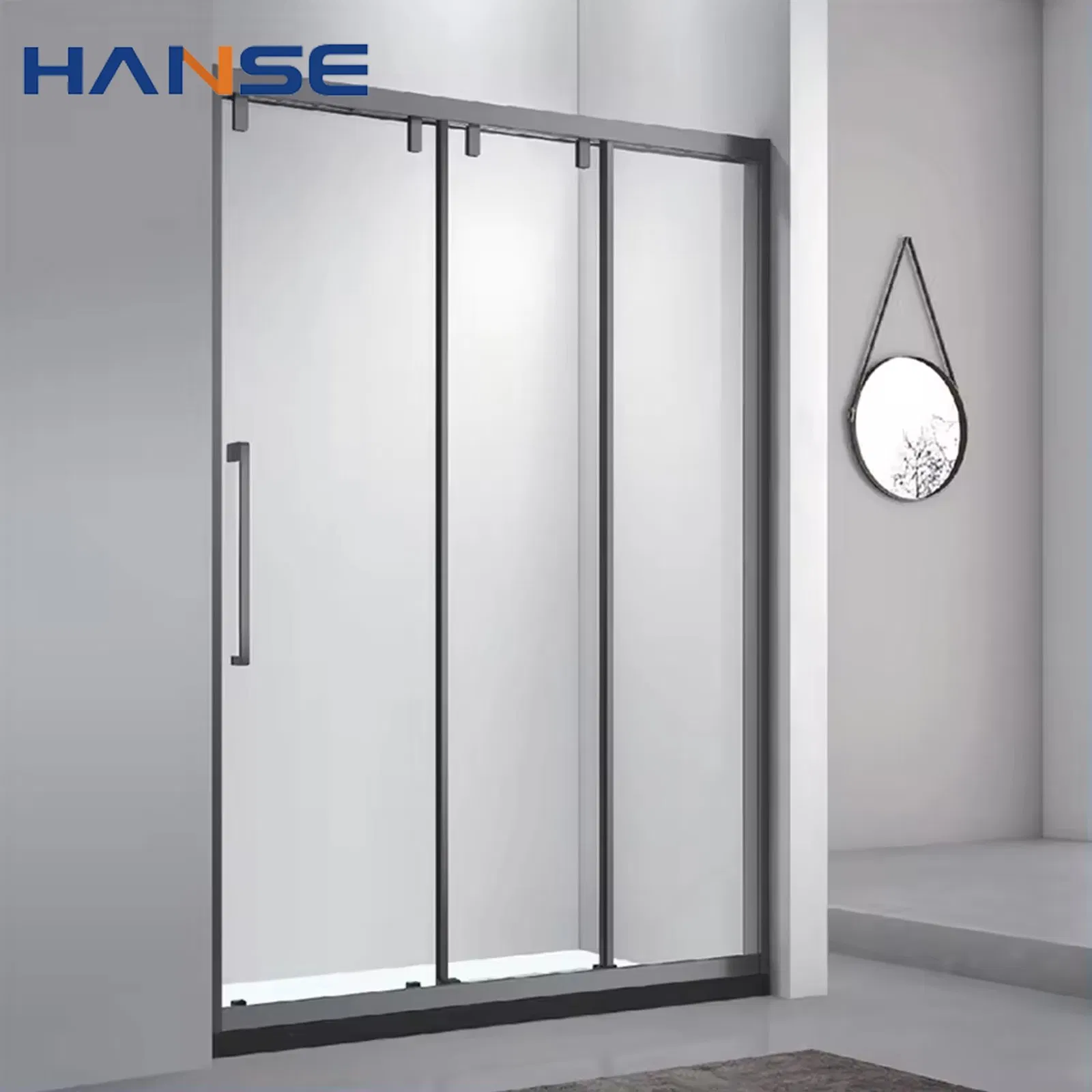 Modern Design Rectangle Shape Bathroom Glass Shower Door Aluminum Sliding Shower Room
