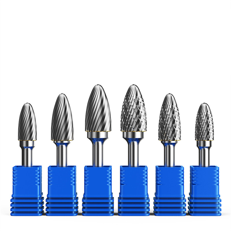 1/8 Flame Shape Carbide Rotary File Hand Tools Metal Straight Shank Rotary Burr