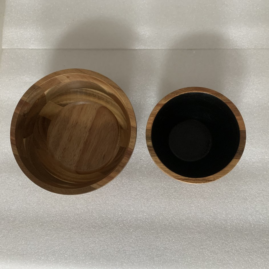 Small Acacia Wooden Salad Fruit Milk Soup Rice Bowl