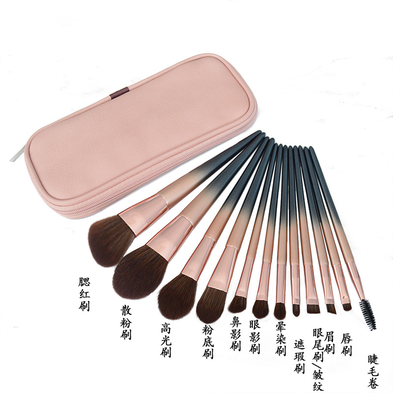 12PCS Makeup Brushes Cosmetic Tools with Pouch Bag Esg13924