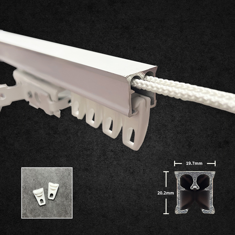 Manufacture Modern Ceiling Manual Aluminum Curtain Track with Rope