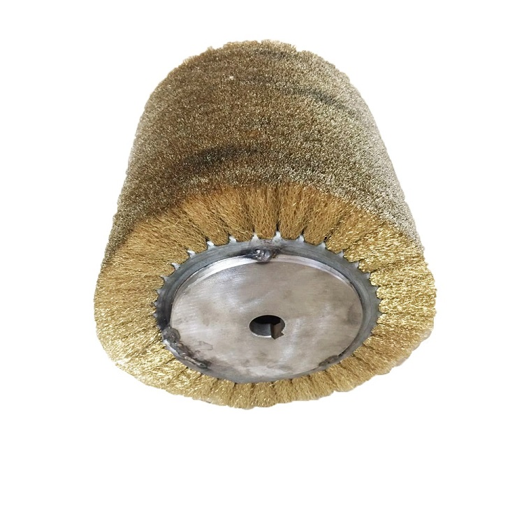 Industrial Wood Polishing Brass Steel Wire Roller Brush