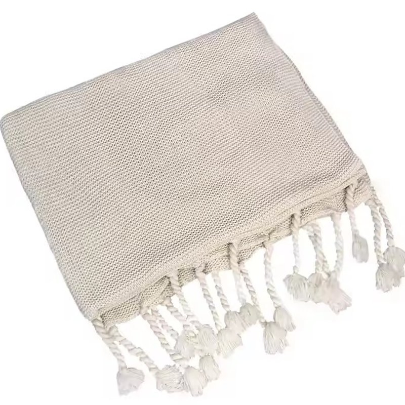 Soft Acrylic Fabric Knitting Blanket Living Room Sofa Plaid Knitting Crochet Blanket