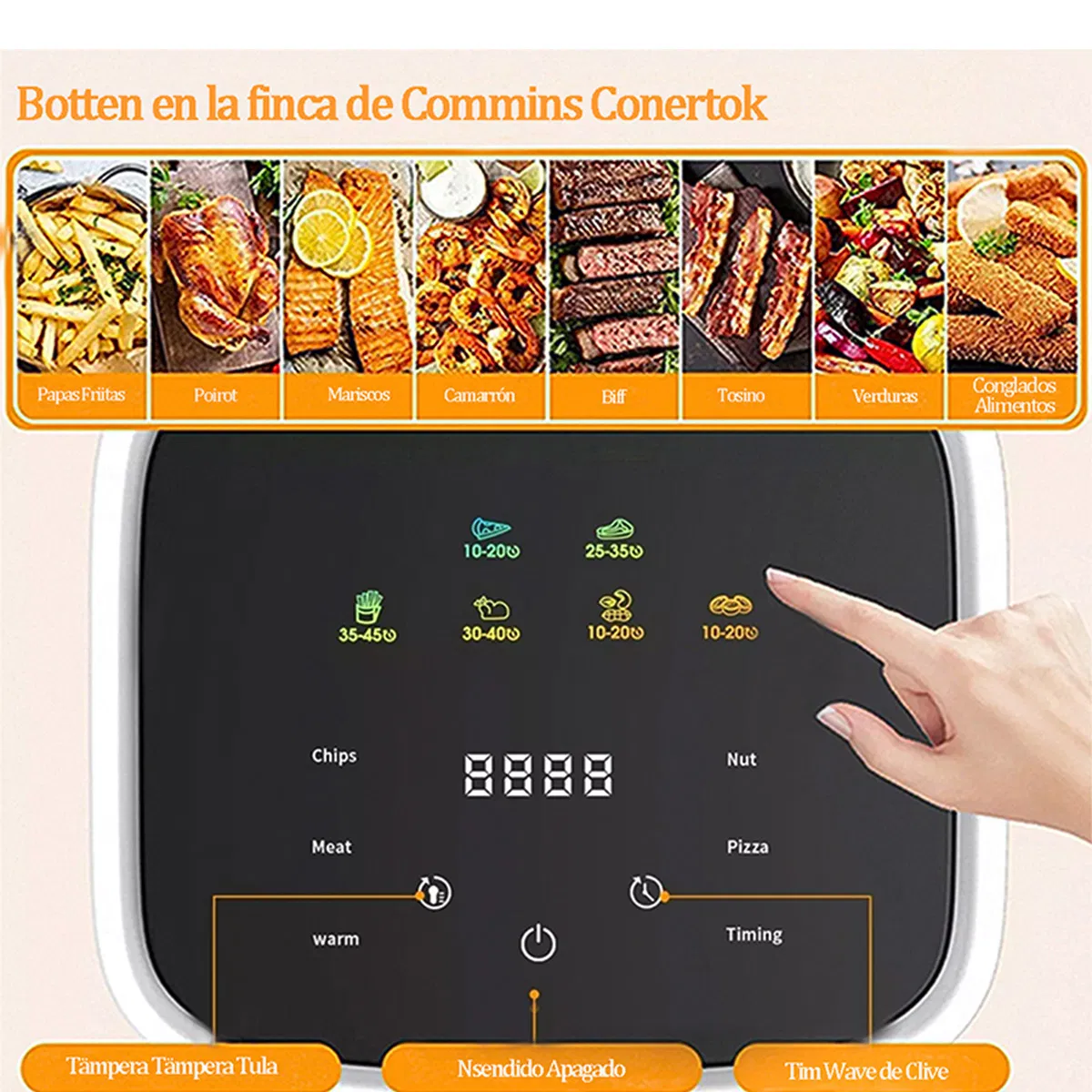 Air Fryer Rotisserie Oven X-Large Family Size 1800W Free Shipping to Mexico City