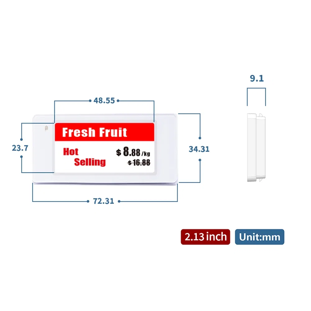 Versatile BLE Electronic Price Tag for Outdoor Markets and Cloth Items Tags