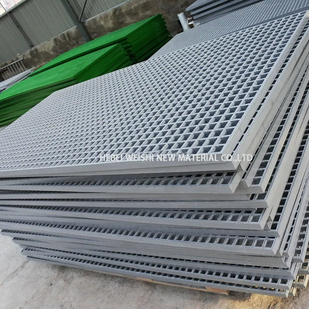 Smooth, Concave, Gritted Surface FRP Grating Sheet for Flooring