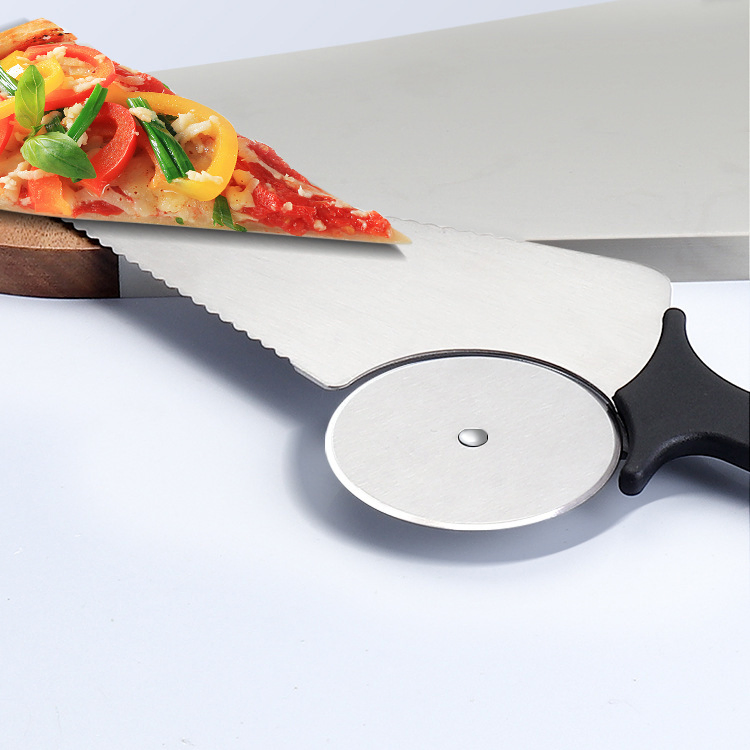 2-in-1 Stainless Steel Triangular Pizza Cutter Knife Sharp Pizza Separation Tool