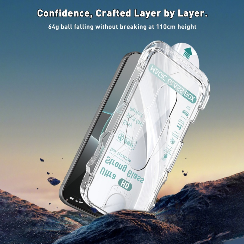 9h Anti-Scratch HD Screen Protector Patented Film Tool Easy to Operate for Phone 17PRO Max