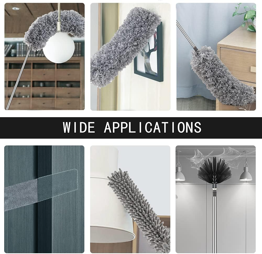 Microfiber Duster with Extension Pole Washable Lightweight Dusters