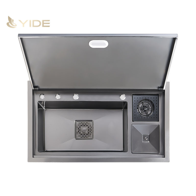 High Quality 201/304 Smart Stainless Steel Kitchen Sink with Touch Control and LED Display in Modern Kitchens