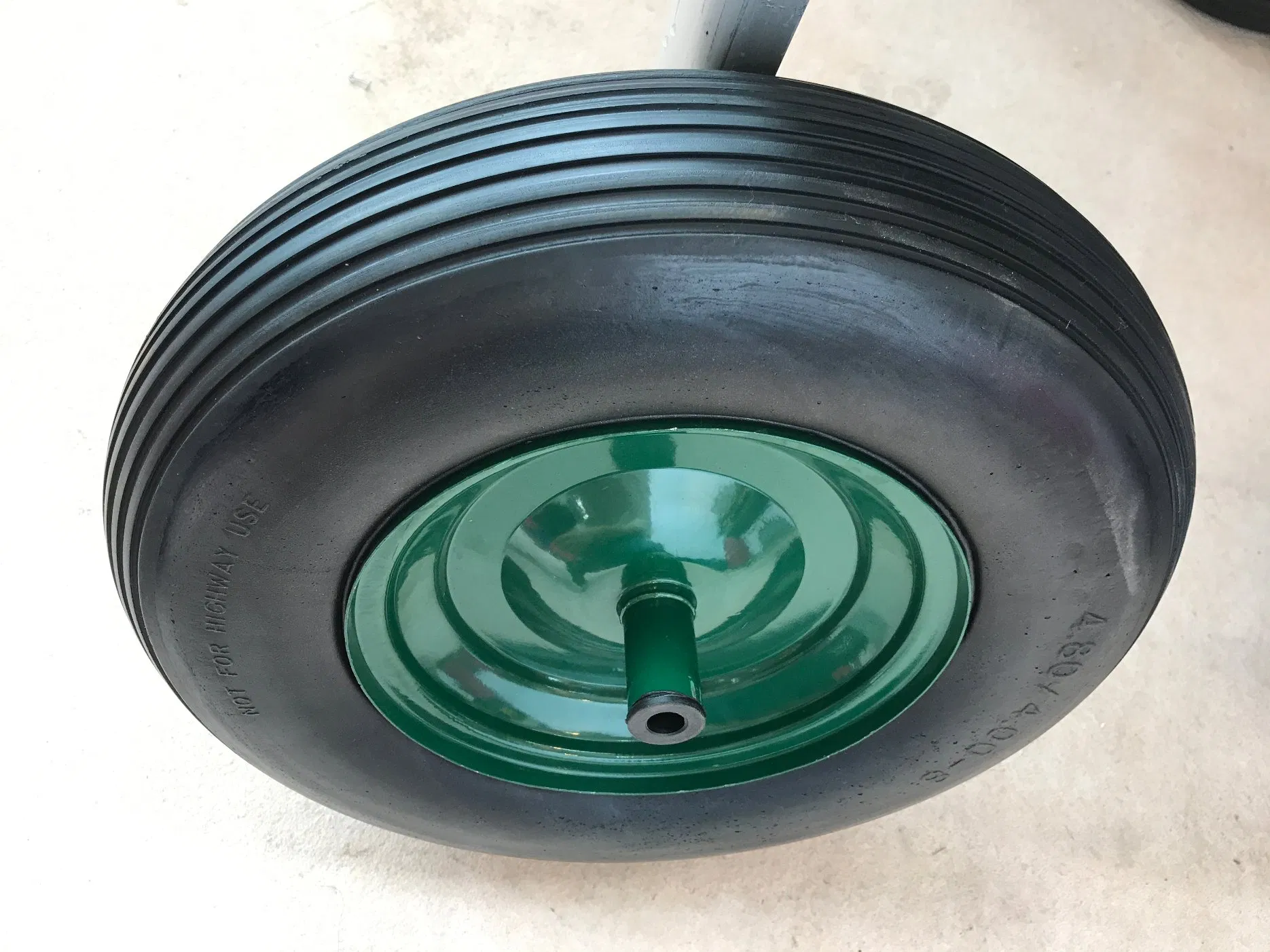 Flat Foam Wheel Solid Wheelbarrow Cart Trolley Wheel 400-8 PU Tubeless