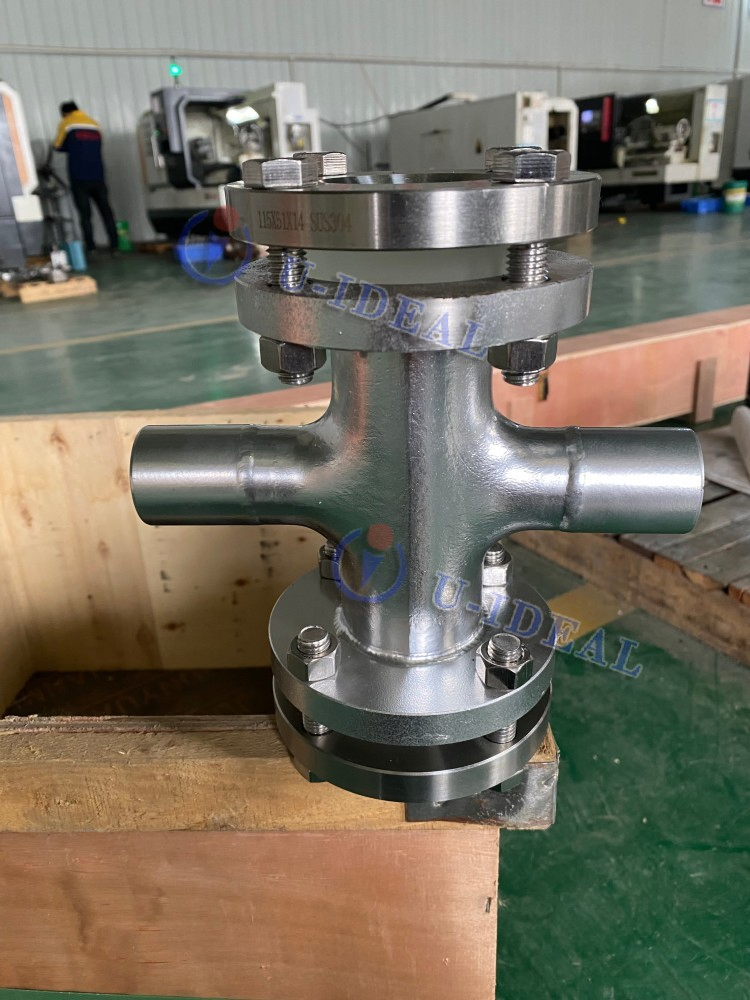 Stainless Steel Industrial Pipeline High Pressure Double Window Flange Sight Glass
