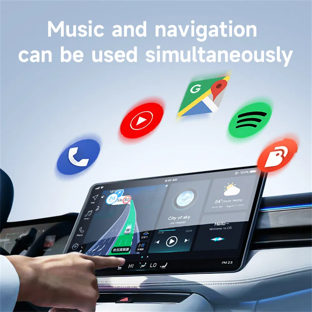 Wireless Carplay Adapter Android Auto Wireless Adapter for Wired Carplay Android Auto Car Convert Carplay