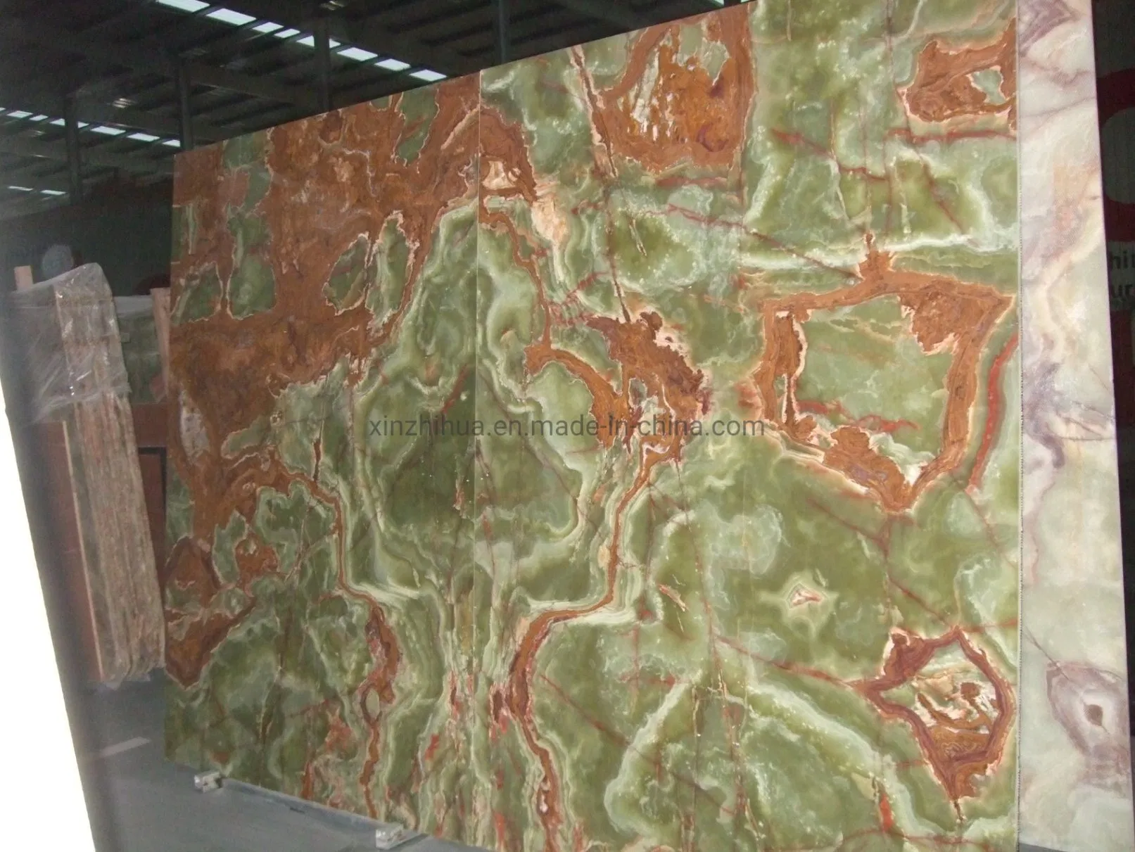 Translucent/Backlit Green Onyx/Jade Background Interior Decoration Slab Wall/Floor/Stairs Tiles