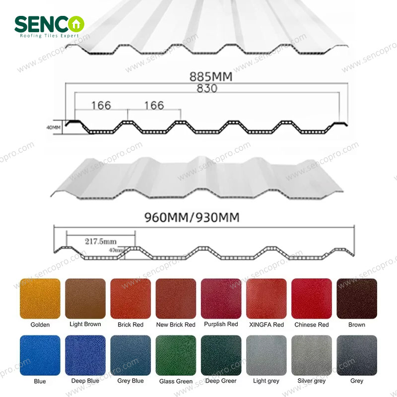 ПВХ кровельный лист пустотелый огнестойкий