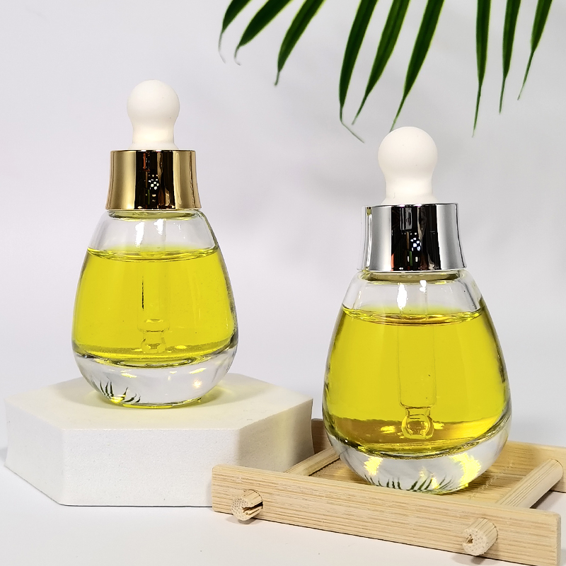 Custom Eco Friendly Clear Skin Care Essential Oil 30ml Glass Dropper Bottle for Serum
