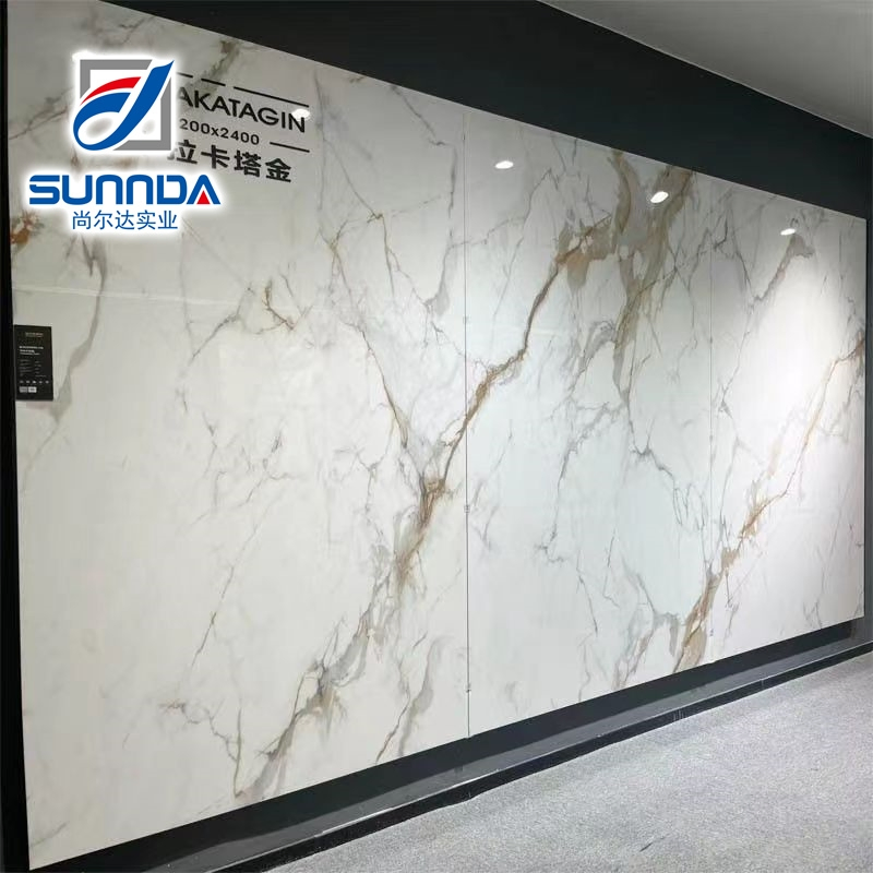 Large Size Sintered Stone Slab Tiles Matte Glossy Surface Foshan Quality