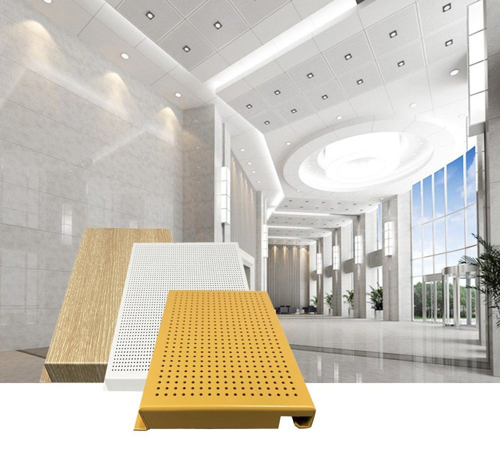 Customized 2.0mm Windproof Aluminum Hook-on Ceiling Panel for Commercial Building