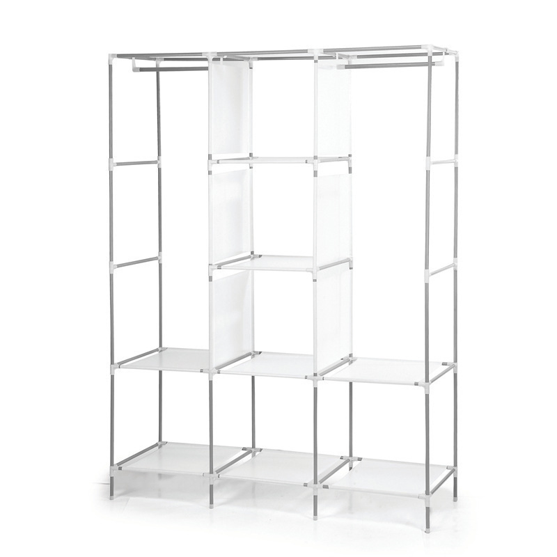 Modern Furniture Cheap Simple Cloth Fabric Folding Shoe Rack Cloth Wardrobe