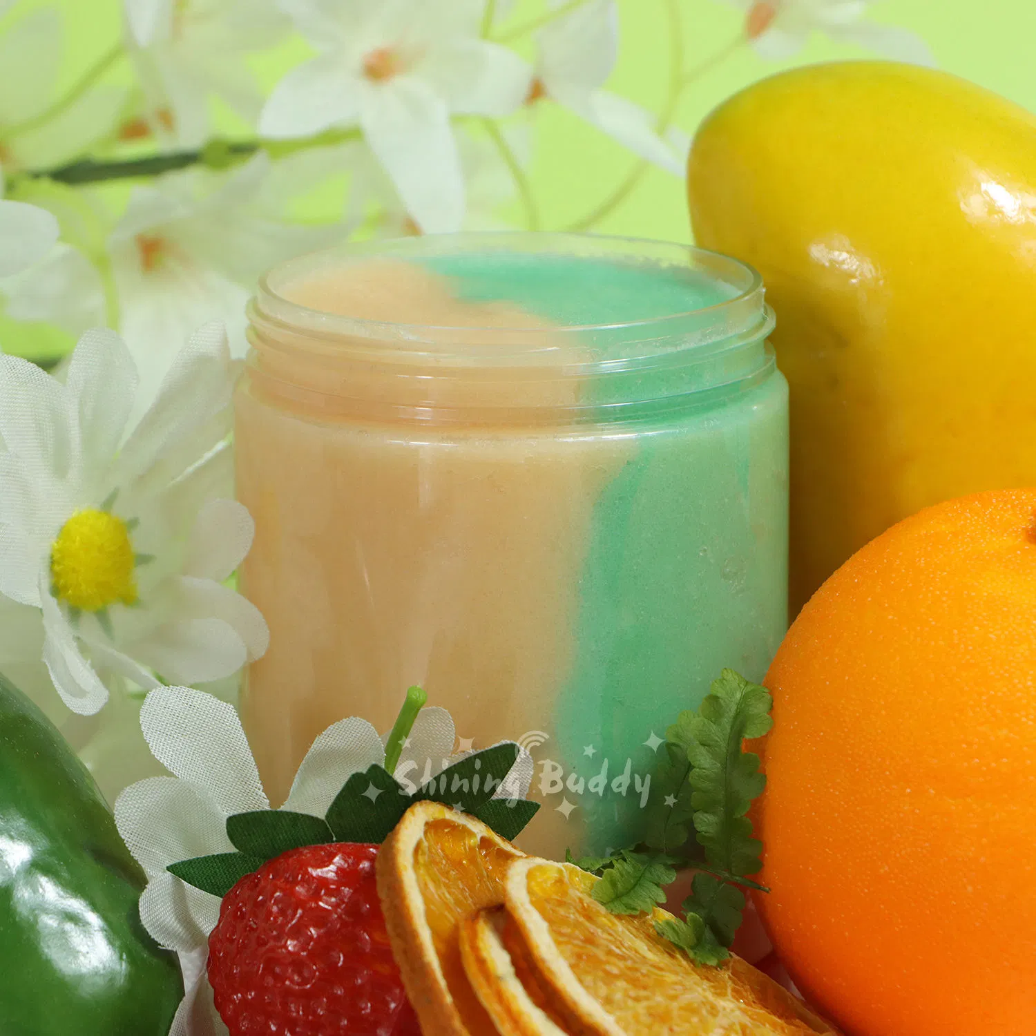 Exfoliating Frost Skin Care Cream Scrub Jar Cream Skincare Lightening Hand Rainbow Color Body Scrub