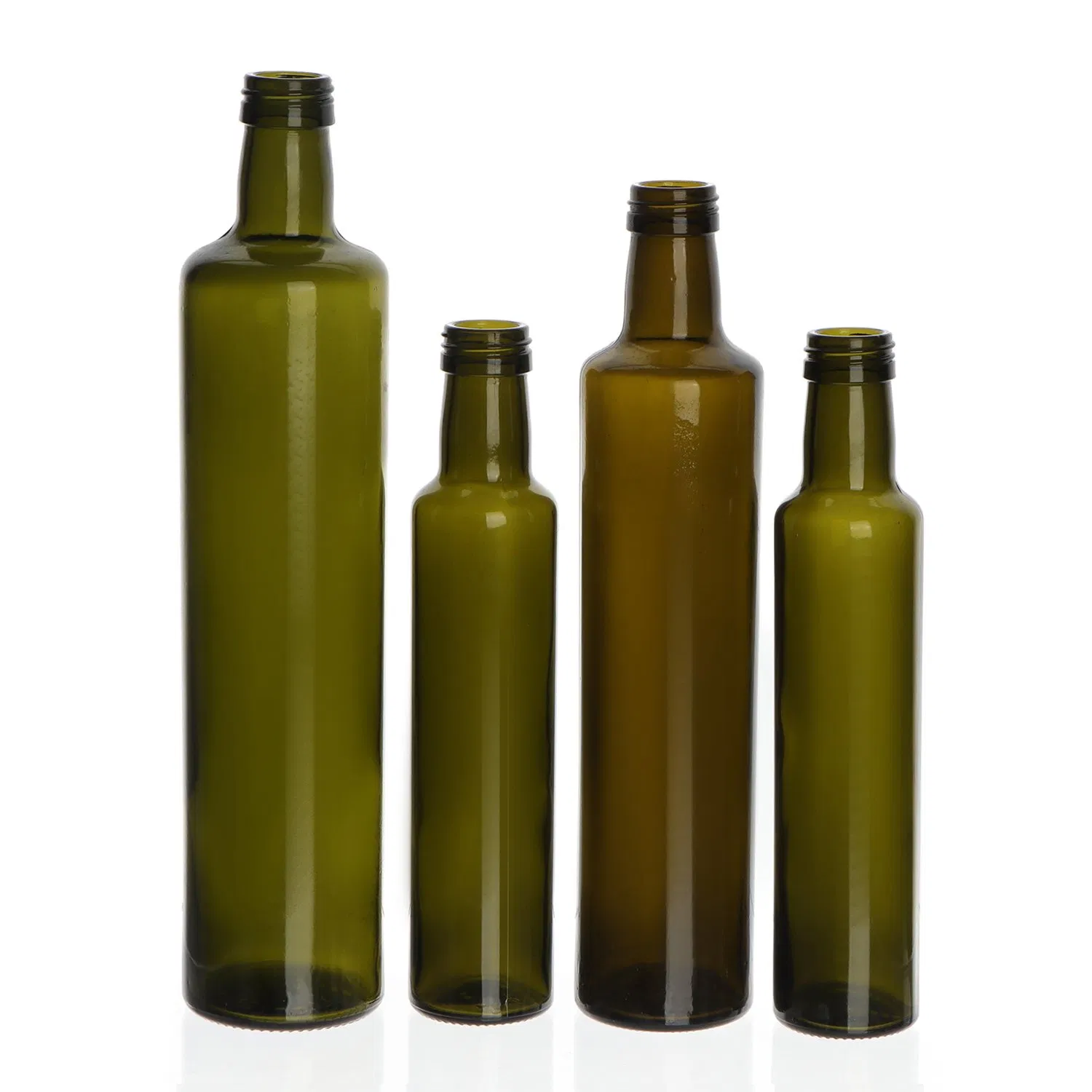 Bulk Empty 750ml Dark Green Clear Round Glass Olive Oil Bottle