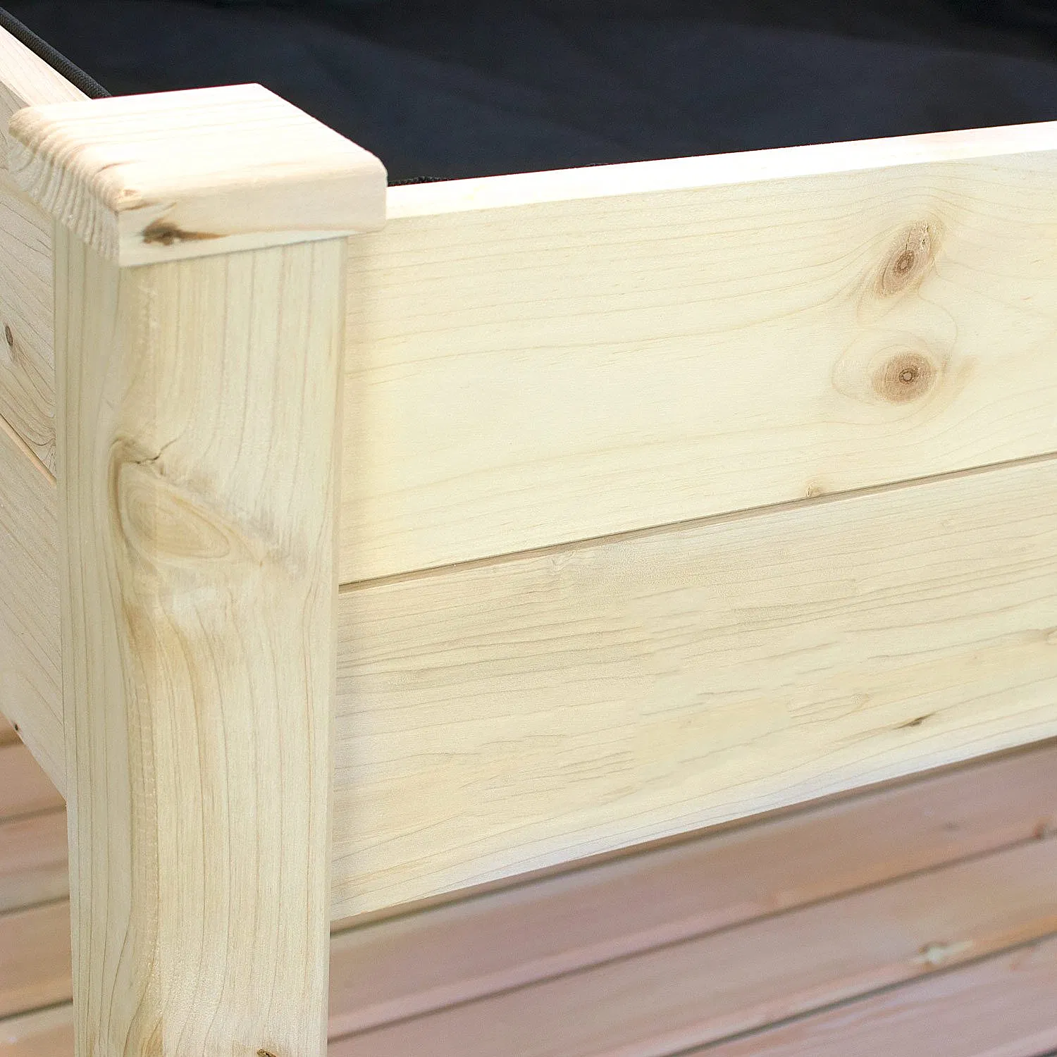 High-Quality Timber Garden Bed Kit Work Bench Outdoors Natural