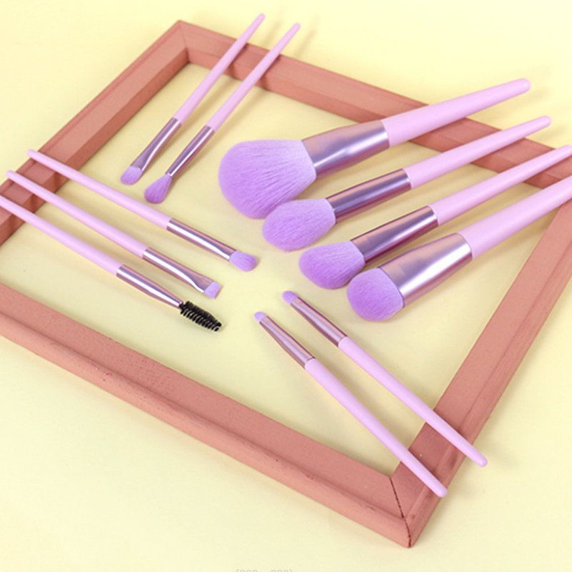 Hot Sale 11 PCS Purple Make up Brush Professional Cosmetic Brush Set for Cream Foundation Powder